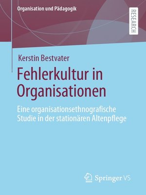 cover image of Fehlerkultur in Organisationen